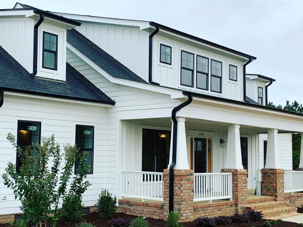 Blue Custom Home Built by Glenwood Builders in Duncan, NC